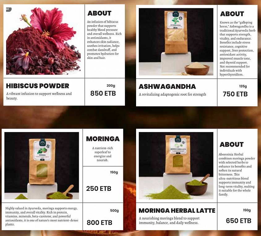 Abeessinia powders